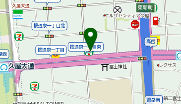 セブンイレブン 名古屋桜通泉1丁目店の地図画像