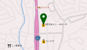 セブン銀行 MEGAドン・キホーテ鵜沼店 共同出張所の地図画像