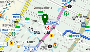 セブンイレブン 銀座1丁目桜通り店の地図画像