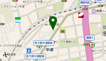 セブンイレブン 地下鉄中津駅北店の地図画像