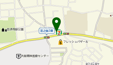セブンイレブン 枚方中宮山戸町店の地図画像