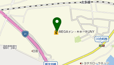 セブン銀行 MEGAドン・キホーテUNY美濃加茂店 共同出張所の地図画像