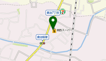 セブン銀行 関西スーパー 倉治店 共同出張所の地図画像