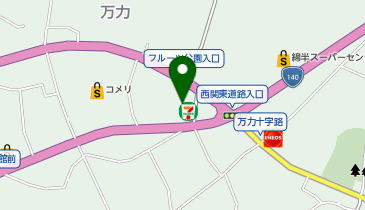 セブンイレブン 山梨万力店の地図画像