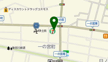 セブンイレブン 宮崎一の宮町店の地図画像