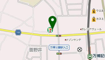 セブンイレブン つくば万博記念公園駅西店の地図画像