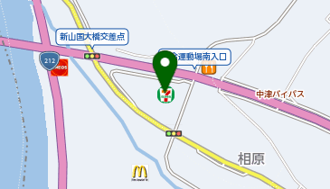 セブンイレブン 中津相原店の地図画像