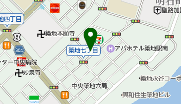 キッチンオリジン 築地店の地図画像