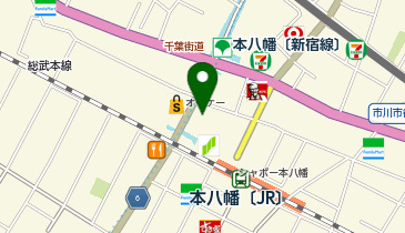 れんげ食堂Toshu 本八幡店の地図画像