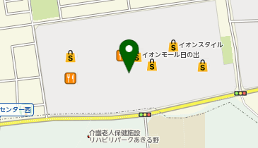 武蔵野うどん小麦晴れ イオンモール日の出店の地図画像