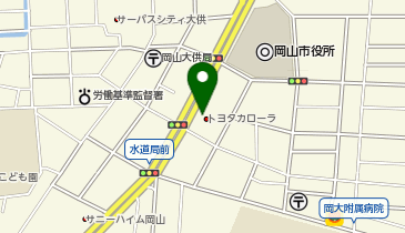 PiPit トヨタカローラ岡山株式会社 岡山ショップの地図画像