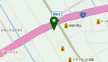 auショップイオンモール出雲の地図画像