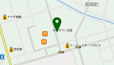 auショップゆめタウン出雲の地図画像