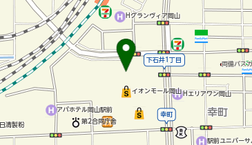 auショップイオンモール岡山の地図画像