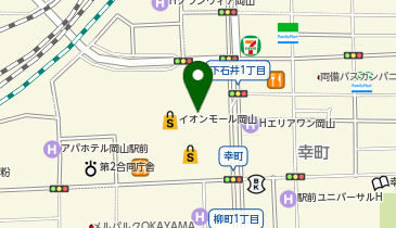 UQスポットイオンモール岡山の地図画像