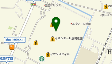 UQスポットイオンモール広島祇園の地図画像