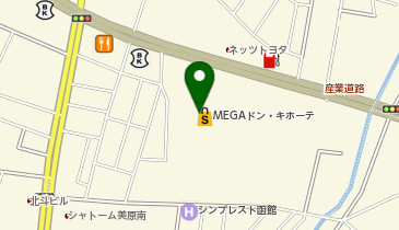 UQスポットMEGAドン・キホーテ函館の地図画像