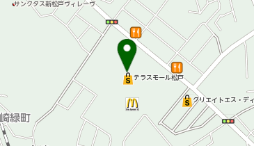 auショップテラスモール松戸の地図画像