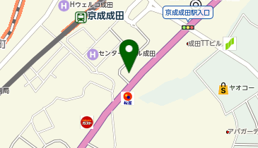 auショップ成田の地図画像