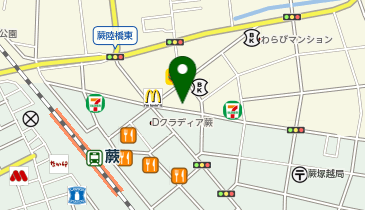 auショップわらびの地図画像