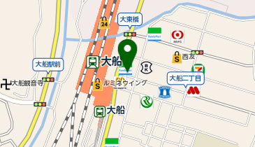 auショップ大船の地図画像