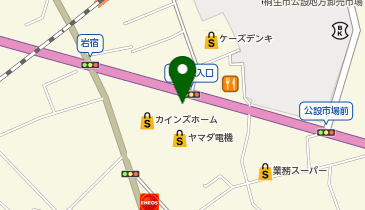 auショップ桐生の地図画像