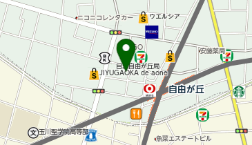auショップ自由が丘駅前正面口の地図画像