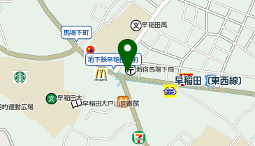 auショップ早稲田の地図画像
