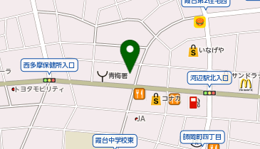 auショップ青梅の地図画像