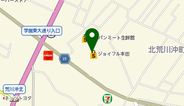 auショップジョイフル本田荒川沖の地図画像