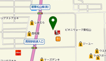 auショップピオニウォーク東松山の地図画像