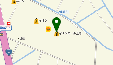 auショップイオンモール土浦の地図画像