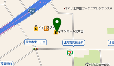 auショップイオンモール北戸田の地図画像