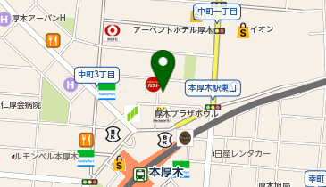 auショップ本厚木の地図画像