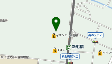 auショップイオンモール船橋の地図画像