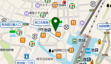 UQスポット池袋西口駅前の地図画像