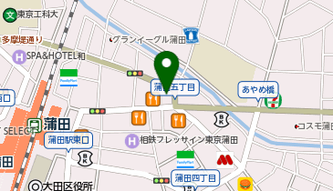 UQスポット蒲田の地図画像