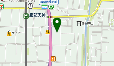 auショップ服部の地図画像