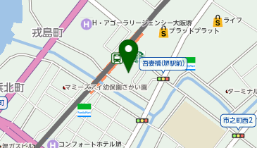 auショップ堺駅の地図画像