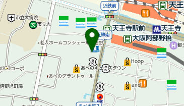 auショップあべのキューズモールの地図画像