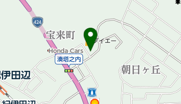 auショップ田辺宝来の地図画像