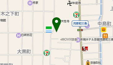 auショップ三条の地図画像