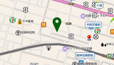 auショップ阪神尼崎の地図画像