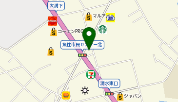 auショップ魚住の地図画像