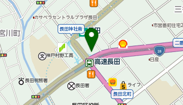 auショップ高速長田の地図画像