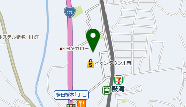 auショップイオンタウン川西の地図画像