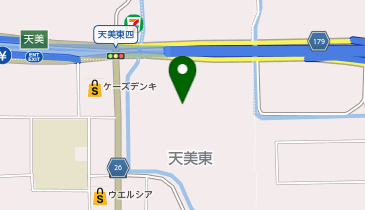 auショップセブンパーク天美の地図画像