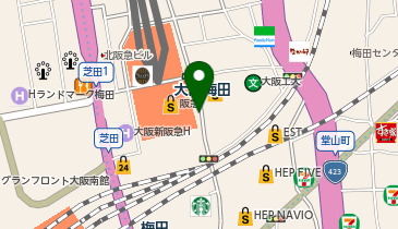 au Style ホワイティうめだの地図画像