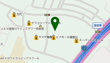 auショップビバモール寝屋川の地図画像