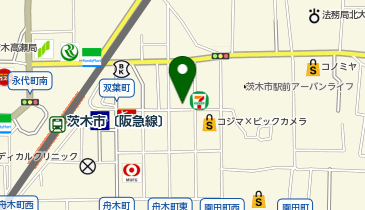 auショップ阪急茨木の地図画像